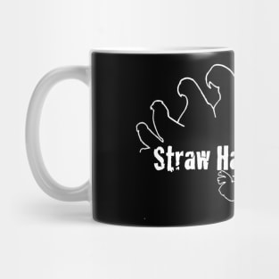 Straw Hat Parrots Outline White Mug